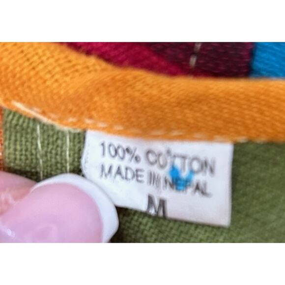 Nepal Handmade Bright Colorful Patchwork Embroidered Sleeveless Top Vest - Picture 6 of 6